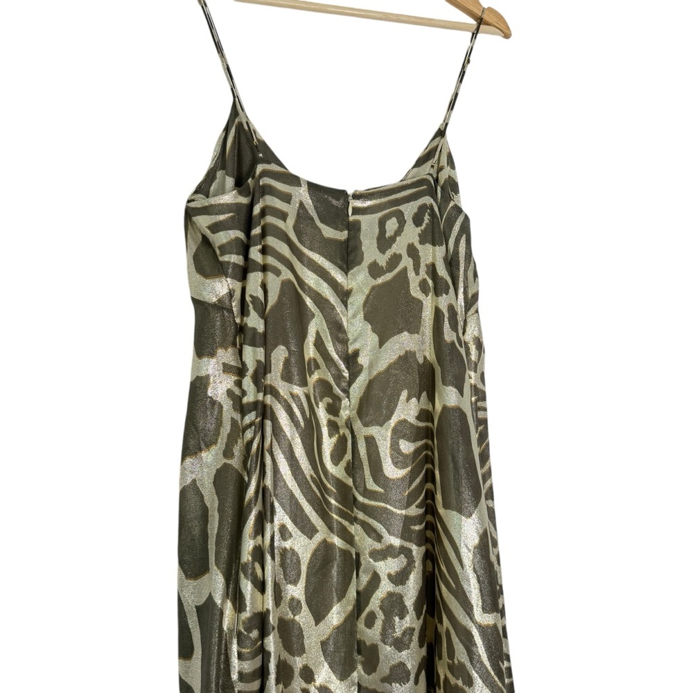 Adam‎ Lippes Ruffled Lamé Midi Dress Silk Blend - Picture 10 of 16